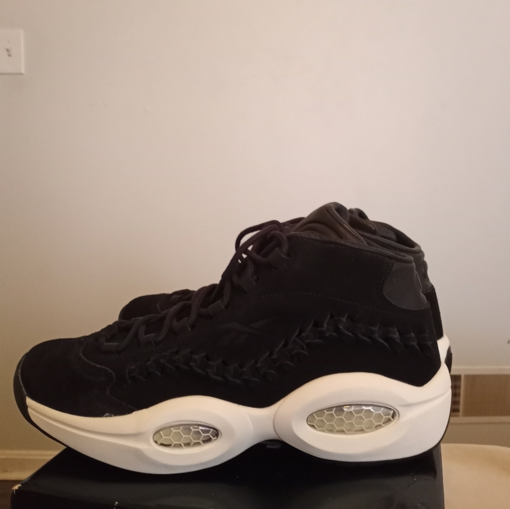 Nwt Men's Reebok Question Mid X Hall Of Fame "Black Braid"